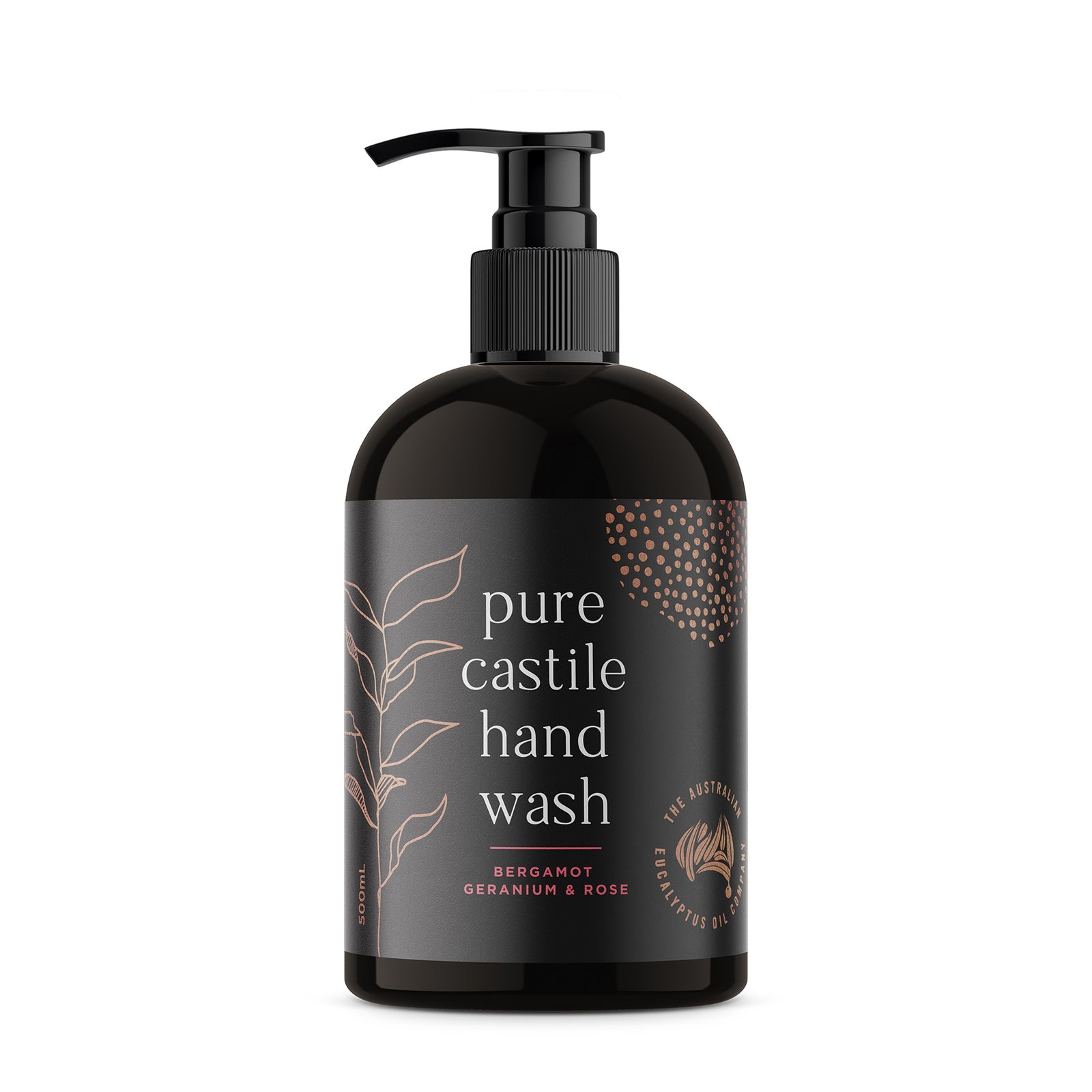 Pure Castile Soap 500 ml [Scent: Bergamot, Geranium & Rose ]